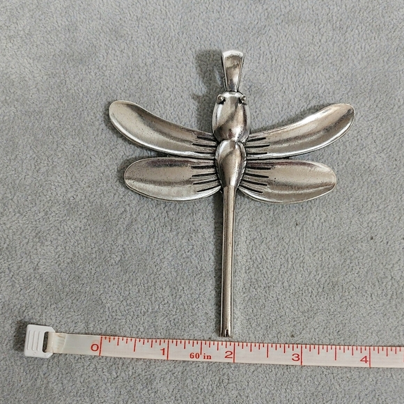 Dragonfly Silver Pendant Big Sized - Picture 2 of 6